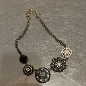 Lia Sophia Gold and Black Crystal Necklace